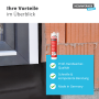 Schwarzer, elastischer EPDM-Folienkleber zum Verkleben von EPDM-Folie und anderen Dichtfolien