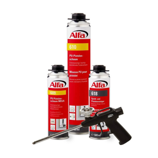  Alfa PROFI-Set (PU-Schaum, Pistole, Reiniger)