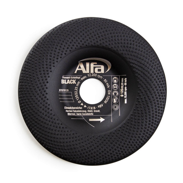 Alfa Diamant-Schleiftopf BLACK