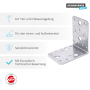 Winkelverbinder ohne Sicke - Perfekt für den universellen Einsatz geeignet - 105 mm x 105 mm x 90 mm