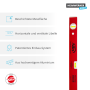 Praktische Wasserwaage mit 2 Libellen