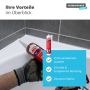 Dauerelastischer, überstreichbarer und wasserfester Dichtstoff 