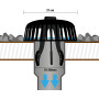  Universell einstellbarer, UV-beständiger Kiesfangkorb für DN70 – DN200