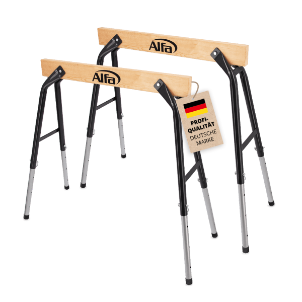 Alfa Arbeitsbock 2 Stück aus robustem Stahl