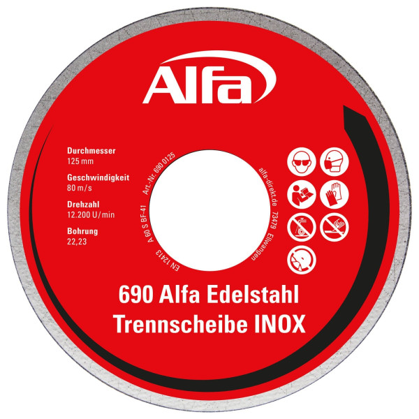 Alfa Trennscheibe Stahl-/ Edelstahl (INOX) 