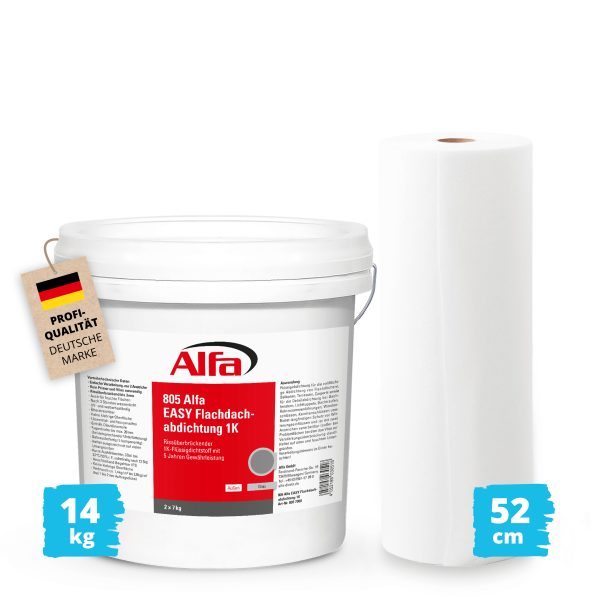 Alfa EASY Flachdachabdichtung 1K - Set2 für 3 m² - Gr. L
