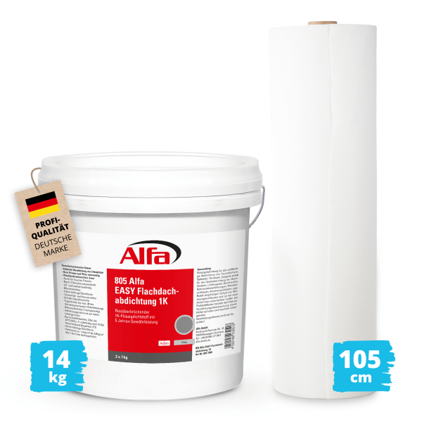 Alfa EASY Flachdachabdichtung 1K - Set2 für 3 m² - Gr. XL