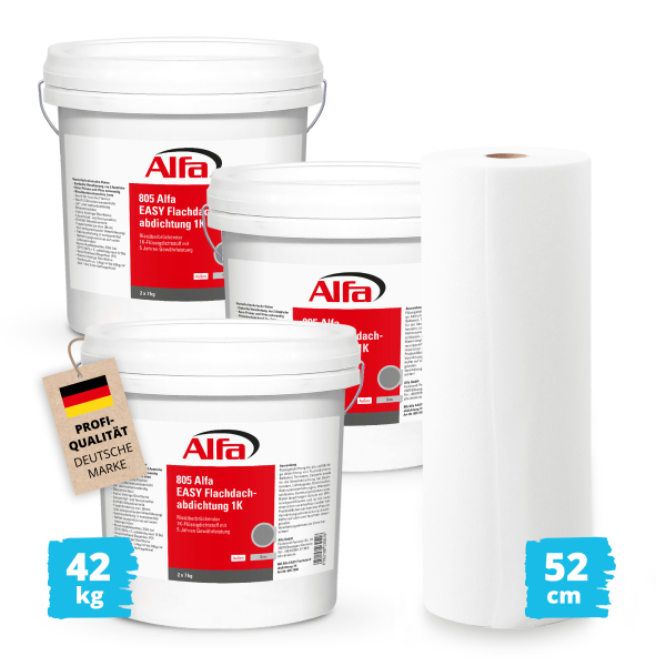 Alfa EASY Flachdachabdichtung 1K - Set3 für 10 m² - Gr. L